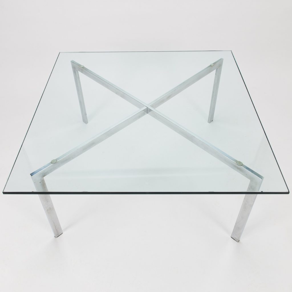 Barcelona Coffee Table by Ludwig Mies van der Rohe – Chrome Clear Glass ...